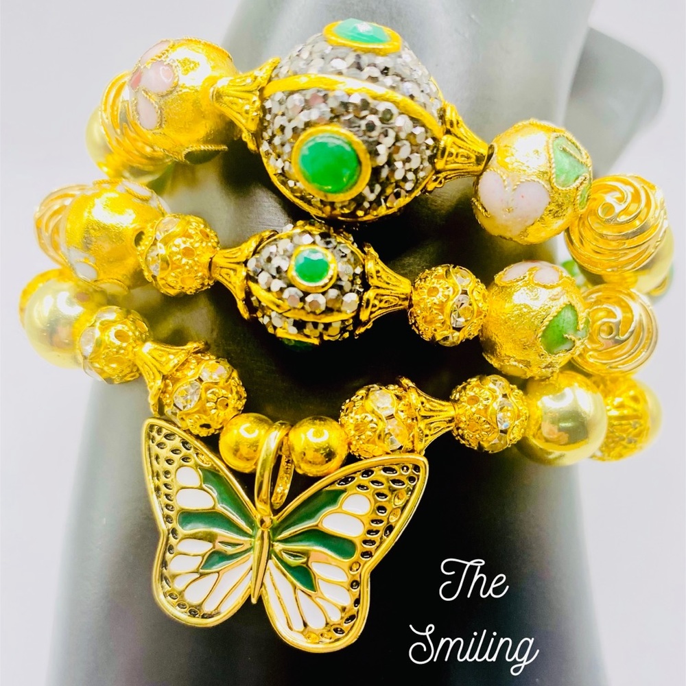 SHINE 3 piece beaded bracelet set